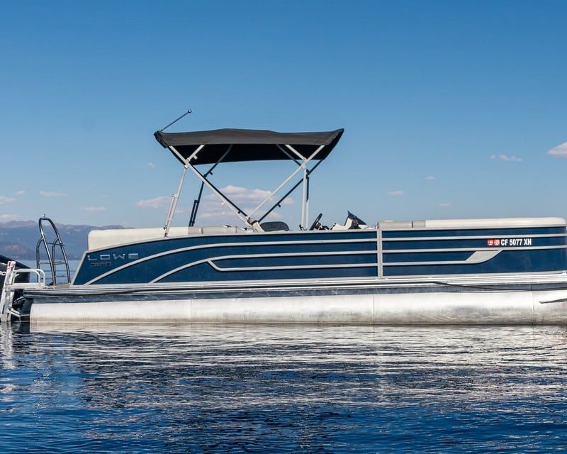 27' Captained Pontoon Rental on Lake Tahoe