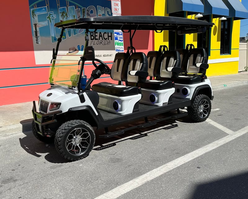 6-Seat Street Legal Golf Cart Rental in Fort Myers Beach