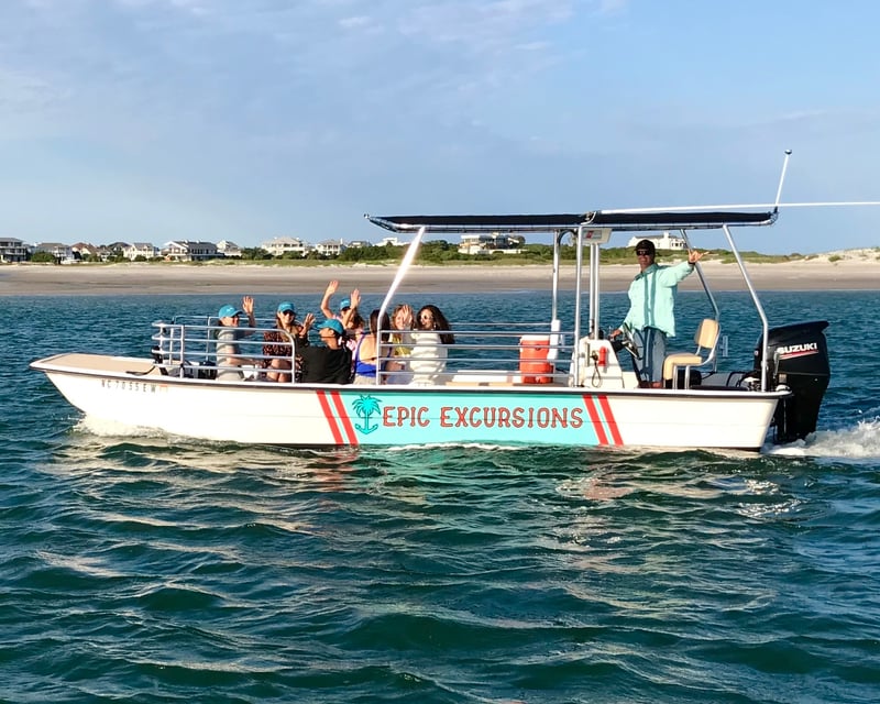 Private Barrier Island Boat Cruise in Wrightsville Beach
