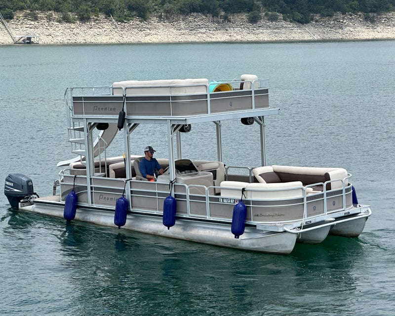 Lake Travis Double Decker Party Boat with Slide & Captain