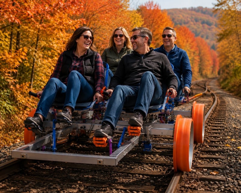 Fall Foliage Rail Bike Tour in Arcade, NY