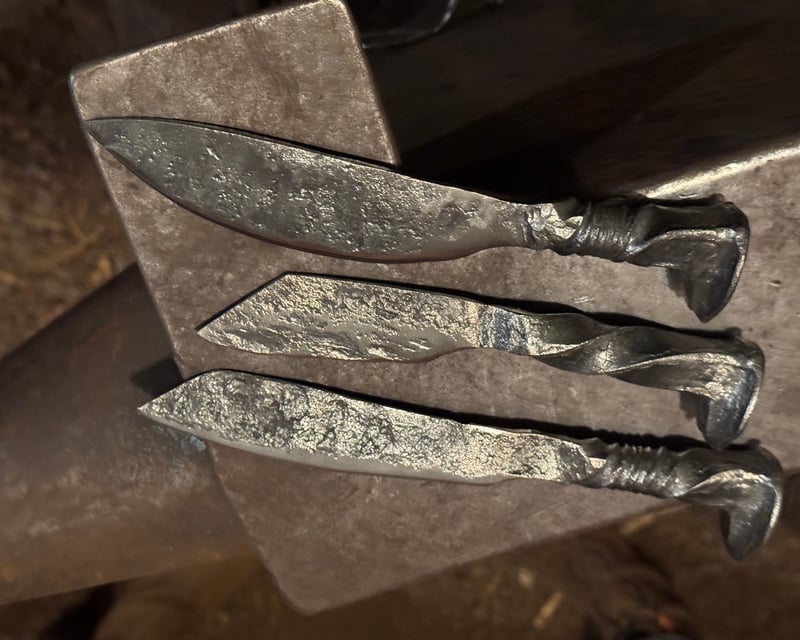 Railroad Spike Knife Blacksmith Class on Maui