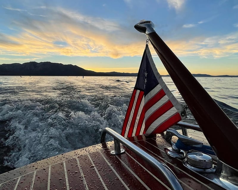 Private Lake Tahoe Sunset Cruise on a Classic Wooden Boat