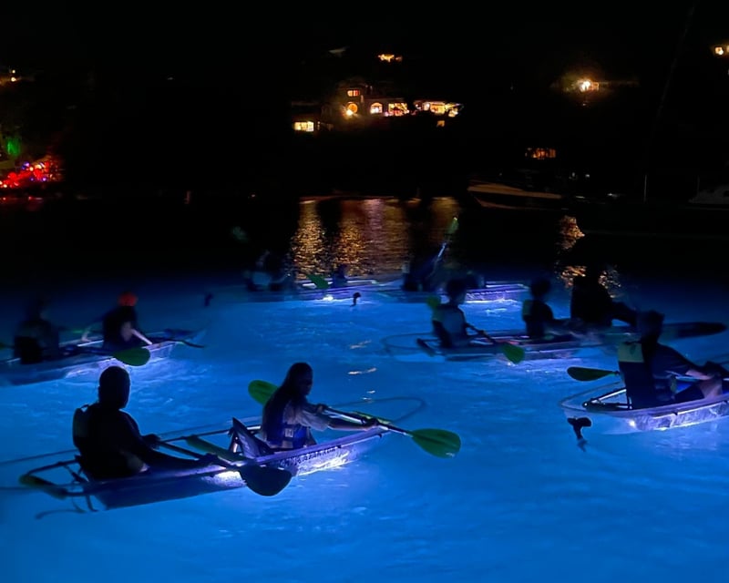 Clear-Bottom Glow Night Kayak Tour in St. John