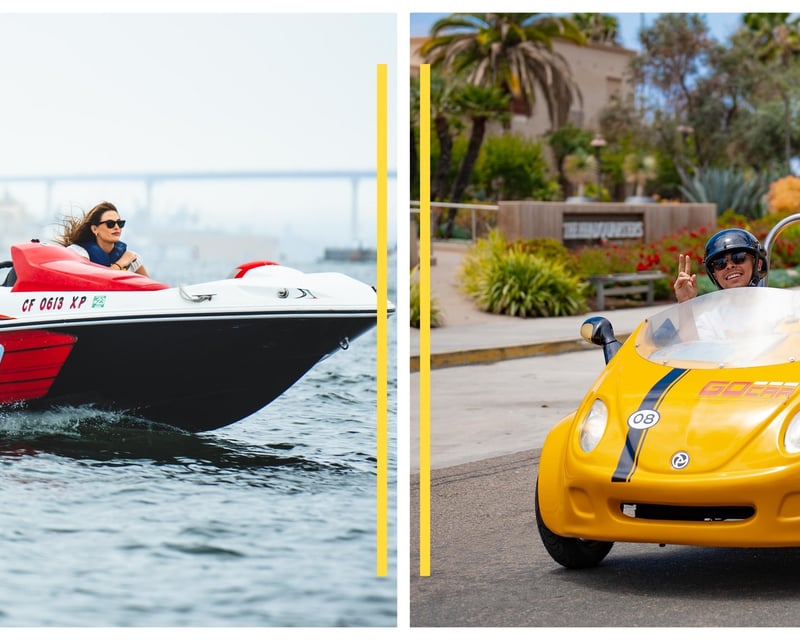 San Diego GoCar Tour & Speedboat Adventure