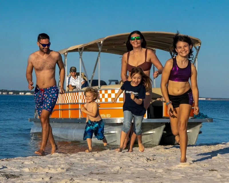 Full-Day Pontoon Charter with Water Slide in Pensacola Beach