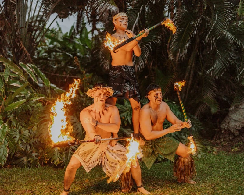 Siva Afi Fire Knife Dance Lesson in Hauula, Oahu