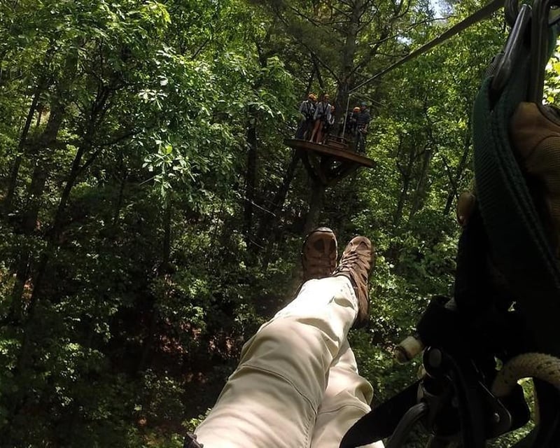 Moonshine Zipline Tour in Helen