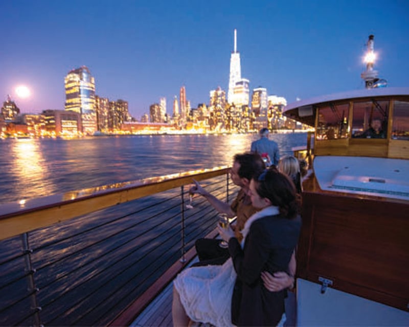 Cruise NYC Harbor City Lights at Night