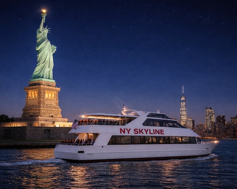 NYC Skyline & Statue of Liberty Night Cruise