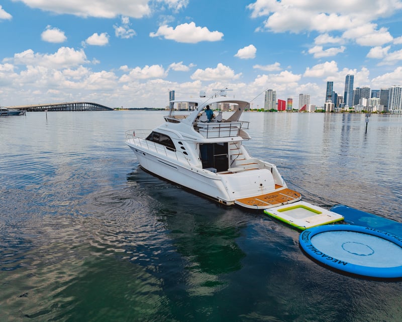 Private 65' Yacht Charter on the Miami River & Mansions