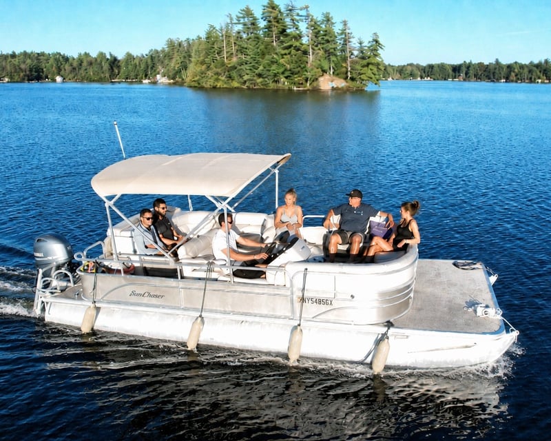 Brantingham Lake 90 HP Pontoon Boat Rental