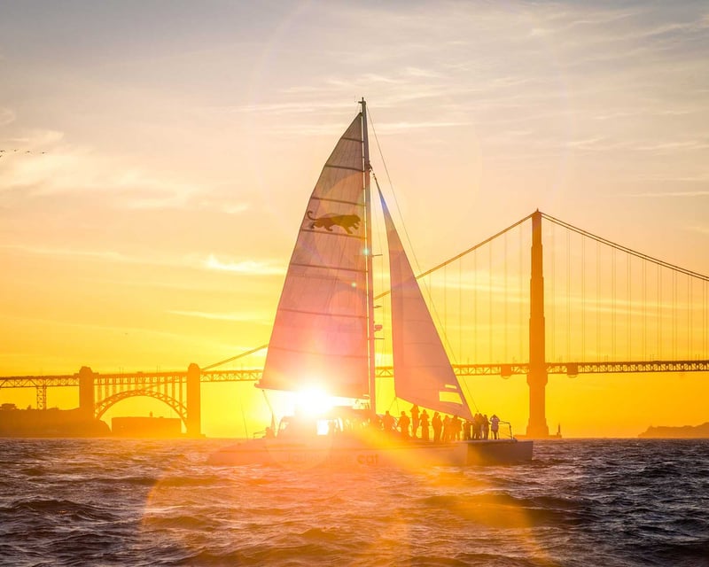 San Francisco Bay Sunset Catamaran Sail From Pier 39