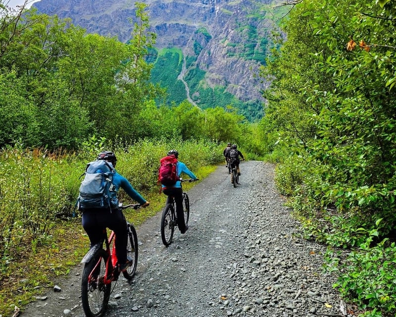 Eklutna Lake E-Bike Tour to Eklutna Glacier near Anchorage