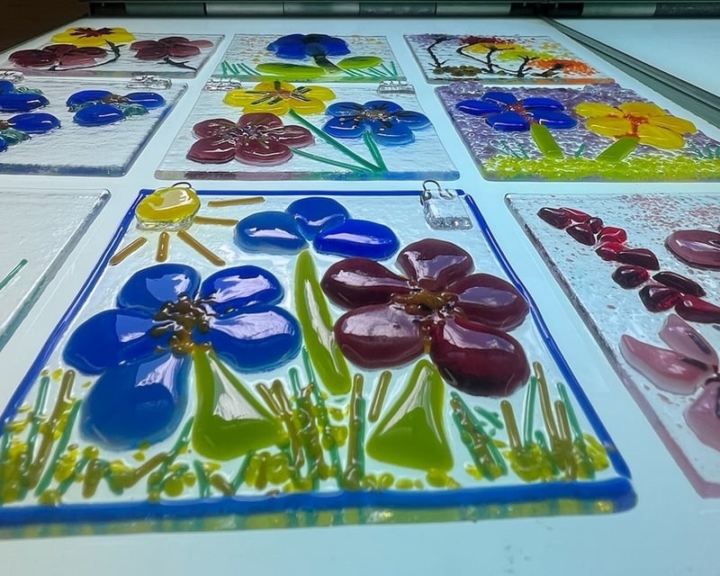 Flora Fused Glass Art Class in Denver