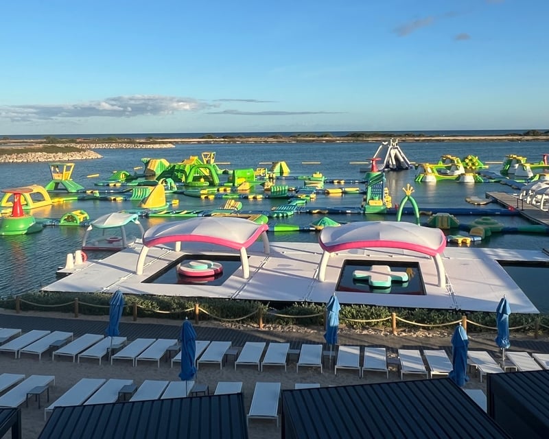 Enjoy a Floating Splash Pad on Wai Kai Lagoon