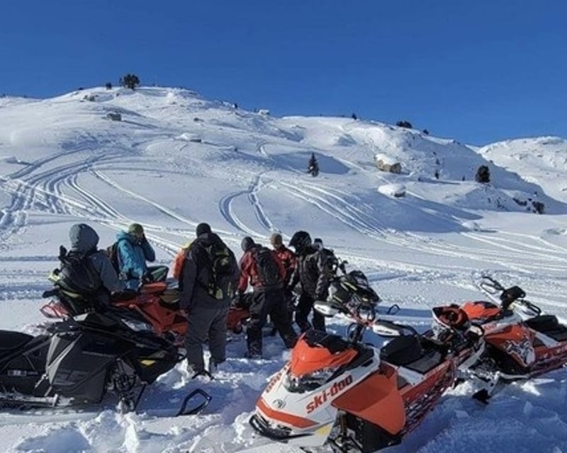 Backcountry Snowmobile Guide in the Beartooth Mountains