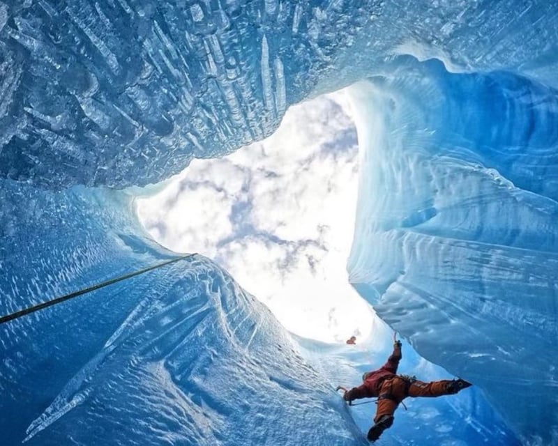 Summer Helicopter Glacier Ice Climbing