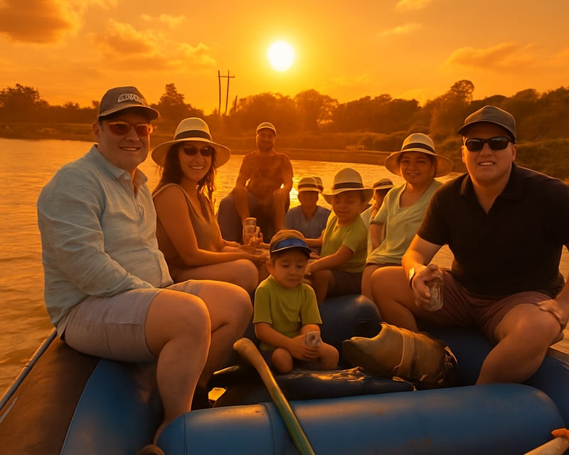 Sunset Raft Tour on the French Broad River in Asheville