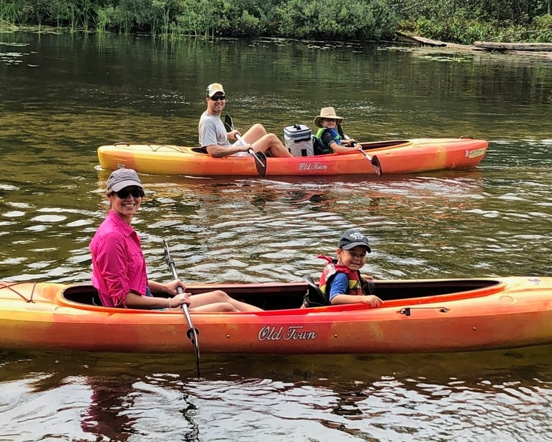 Tandem Kayak Rental on the AuTrain River in Au Train