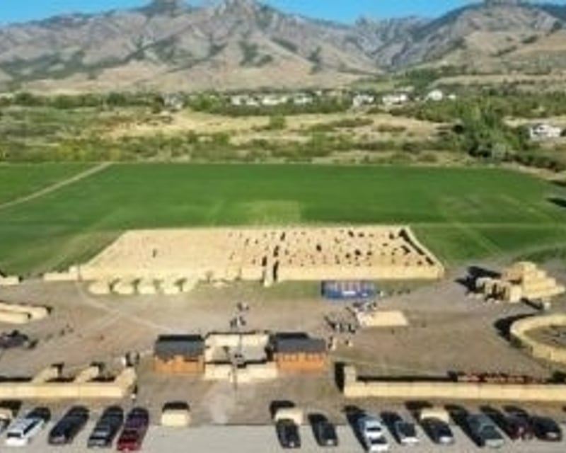 1-Acre Fall Straw Maze in Richmond, Utah