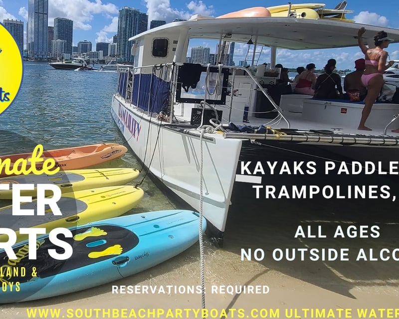 Miami Water Sports Catamaran Trip to a Private Island
