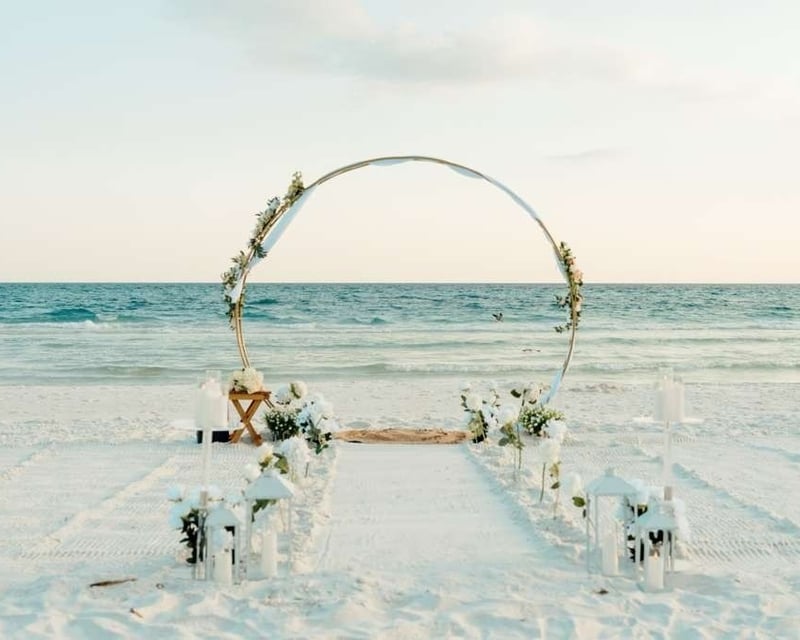 Beach Proposal Setup With 4' Marquee Letters in Destin