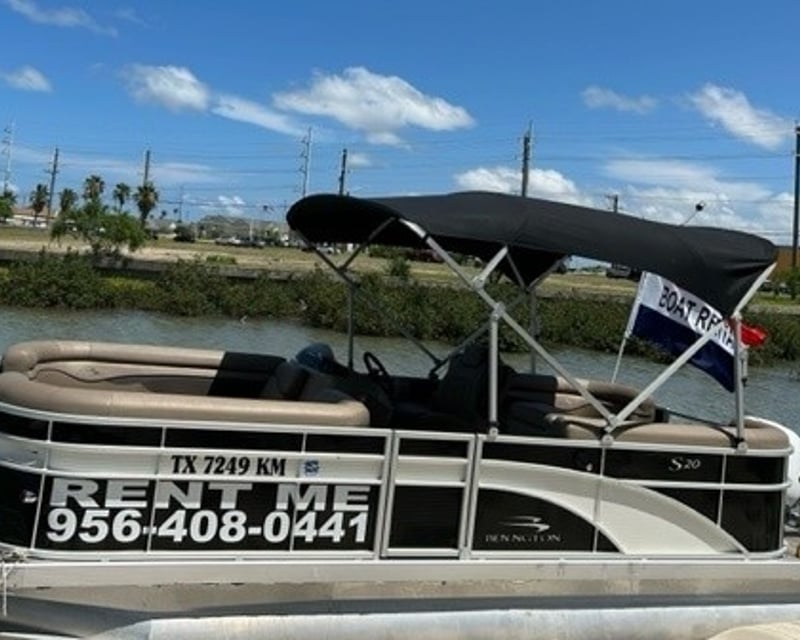 20' Pontoon Boat Rental Near South Padre Island
