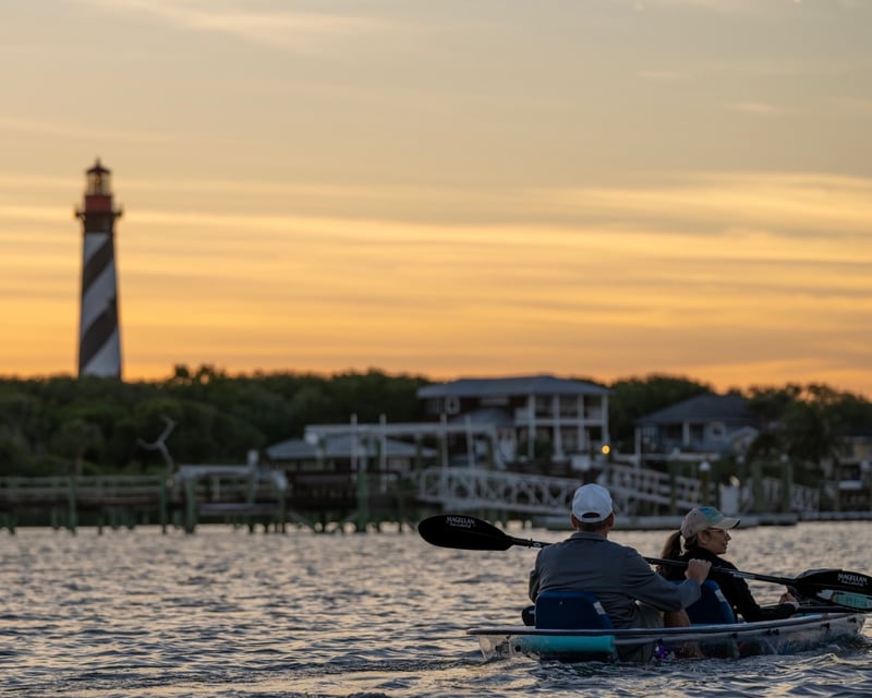 Sunset Clear Kayak Tour at St. Augustine Lighthouse