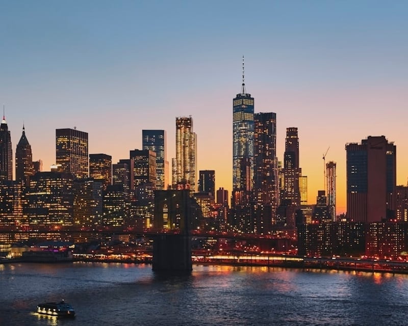 NYC Night Skyline Flight