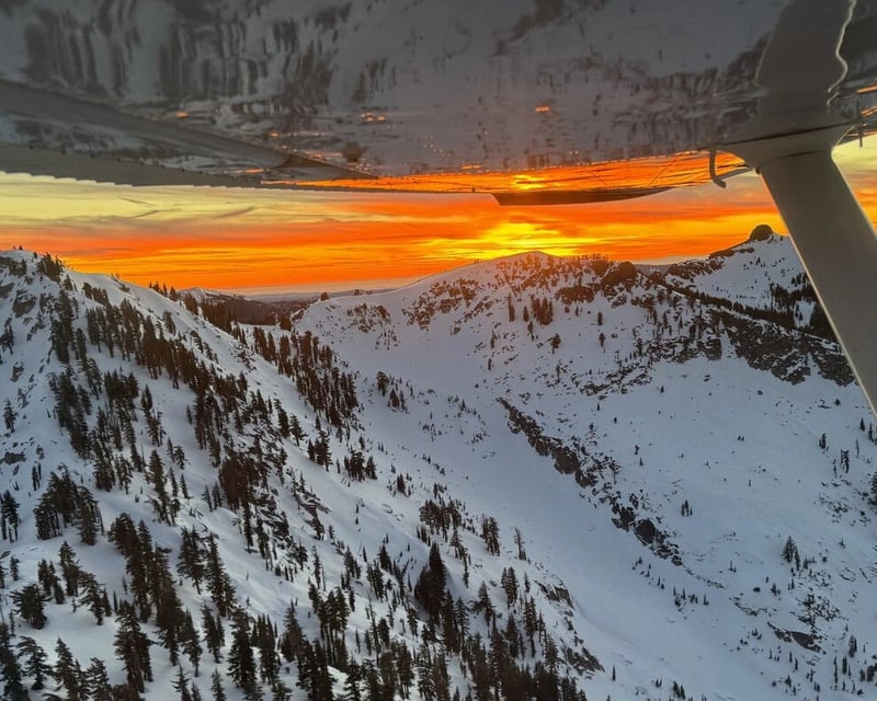 Sunset Flight Over Lake Tahoe