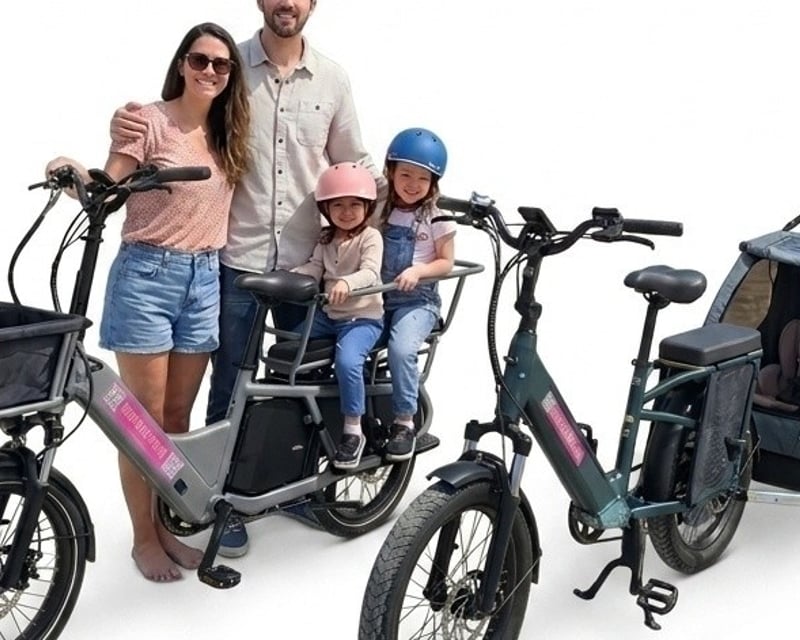 Family Cargo E-Bike Rental with Child Seat in Isle of Palms