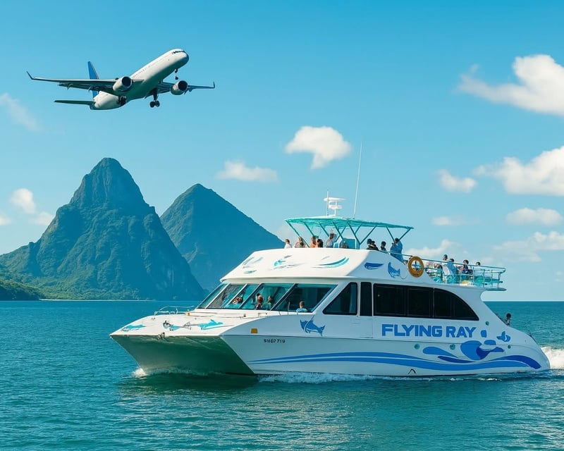 Hewanorra Airport & Rodney Bay Catamaran Ferry Transfer