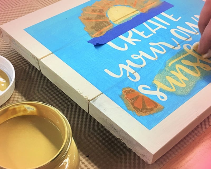 2-Hour Wood Sign Painting Class in Wilsonville