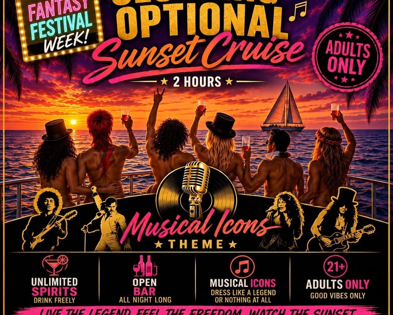 Clothing-Optional Fantasy Fest Cocktail Cruise in Key West