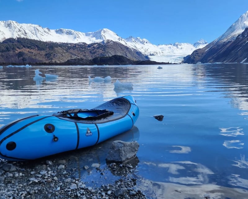 Full-Day Packrafting Tour at Grewingk Glacier Lagoon