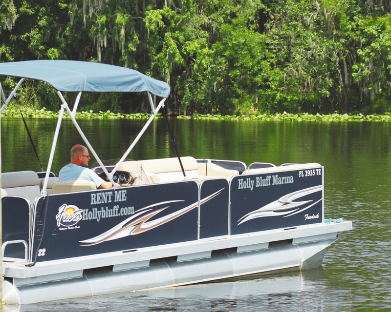 Full-Day Pontoon Boat Rental Near Blue Spring State Park