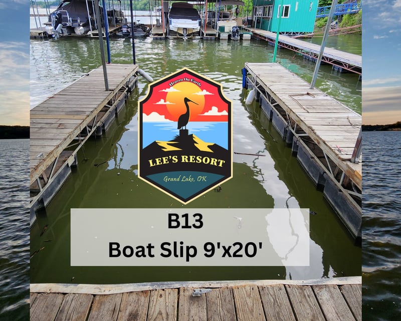 Covered 9' x 20' Boat Slip Rental in Grove