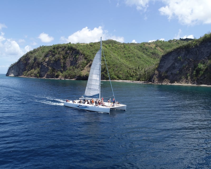 Private Full-Day Catamaran Snorkel Cruise from Soufriere