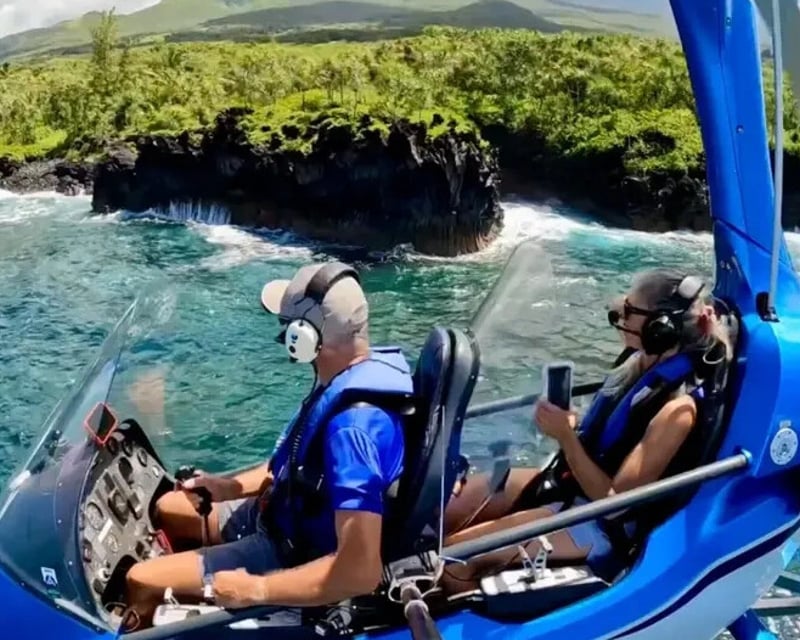 Open-Air Gyrocopter Flight in Hana, Maui