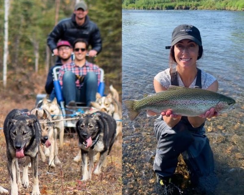 Summer Dog Sledding & Fly Fishing Tour in Willow