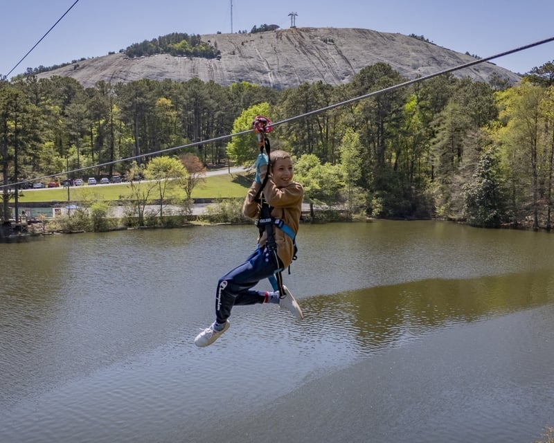 Lakeside Zipline & Obstacle Course at Stone Mountain Park