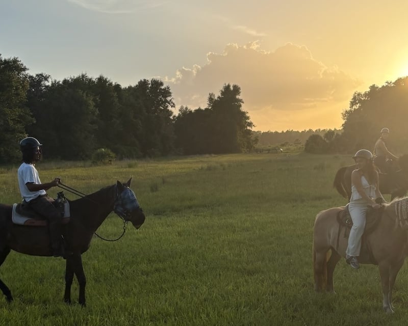 Guided Horseback Ride in Rock Springs Run State Reserve