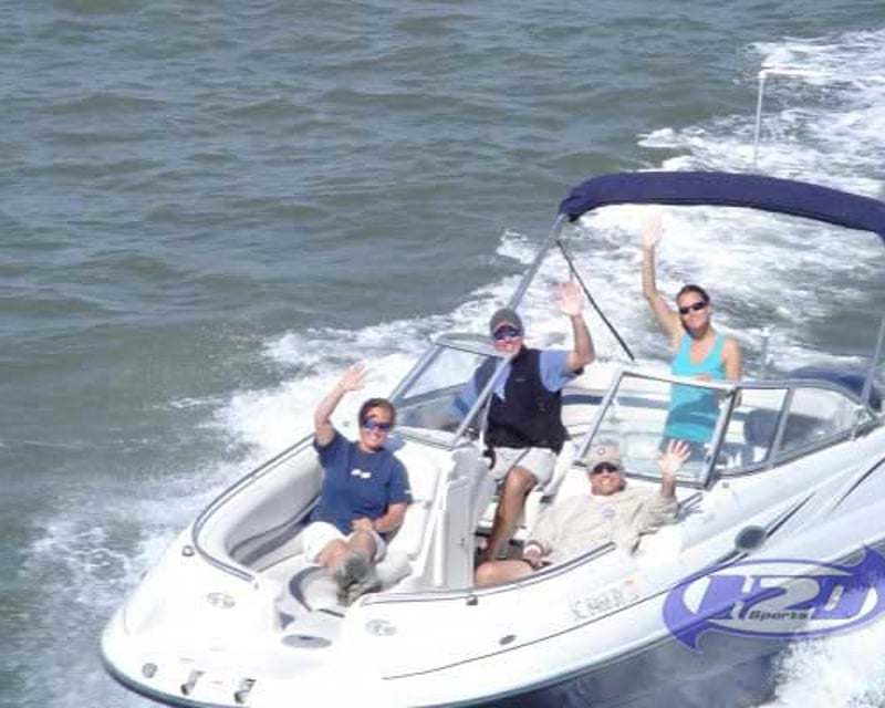19' Deck Boat Rental at Harbour Town, Hilton Head Island