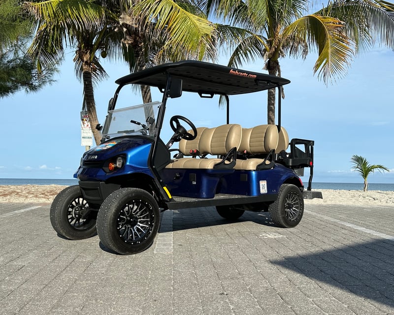 6-Seat Street Legal Golf Cart Rental in Fort Myers Beach