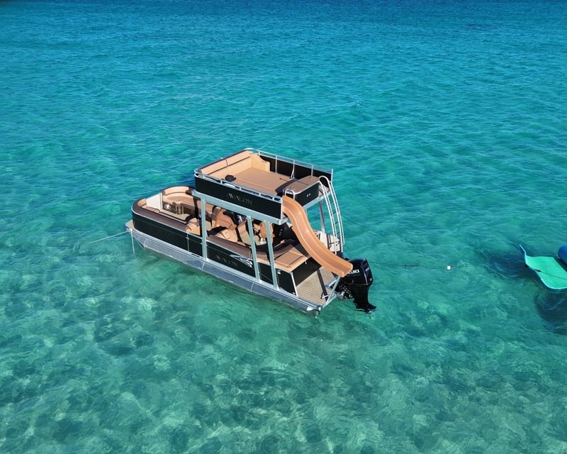 Private Crab Island Pontoon Charter with Slide