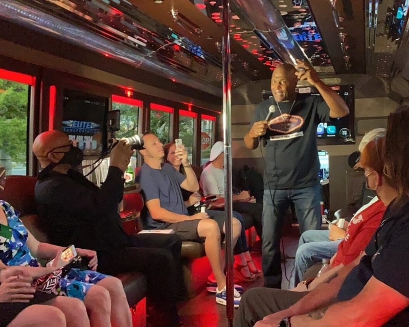 Comedy Show on a Nightclub Bus in Las Vegas