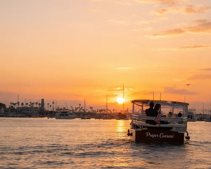 Private Duffy Harbor Cruise with Fire Pit in Newport Beach