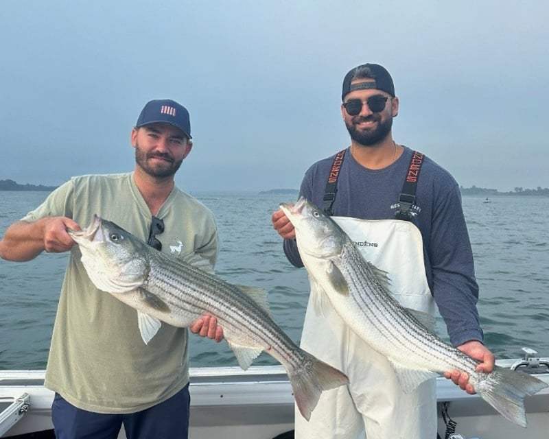 Private Striped Bass Fishing Charter in Boston Harbor