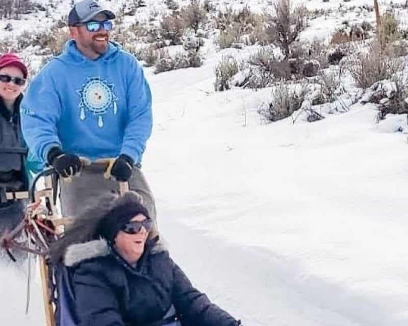 Dog Sledding with a Rescue Racing Pack in Peoa, Utah
